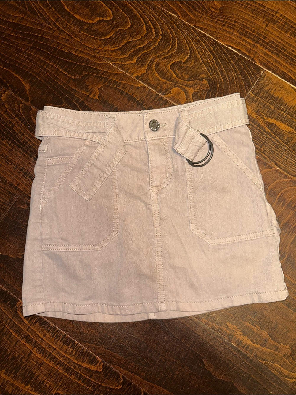 SO khaki cargo denim belted skirt y2k kid girl size 8